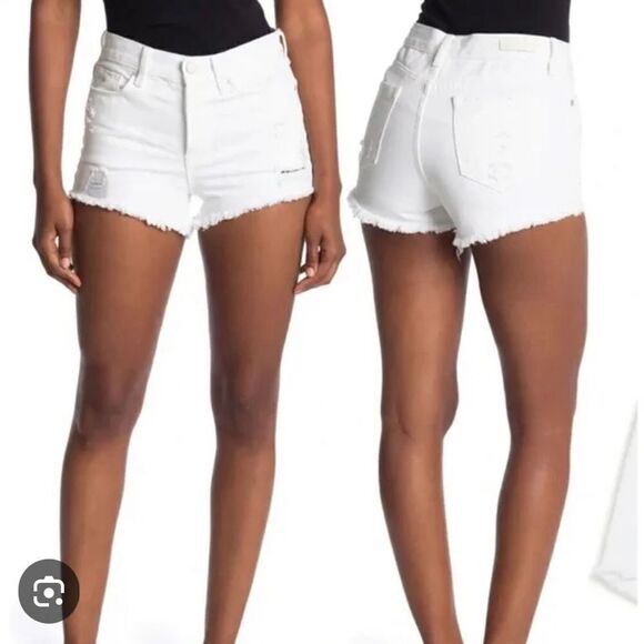 Blank NYC High Rise Distressed Denim Cutoff Jean Short - Picture 1 of 9